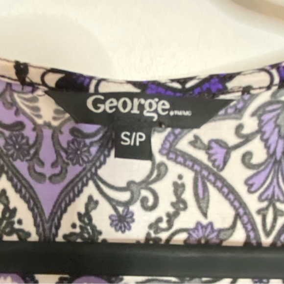 Purple Paisley Patterned Sleeveless Dress - Brand: George - Size S/P. - Picture 11 of 15